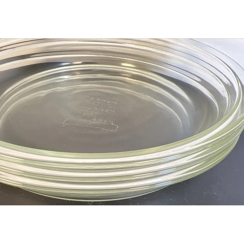 3 Vintage Pyrex Pie‎ Plates Marked 209 Clear Glass
